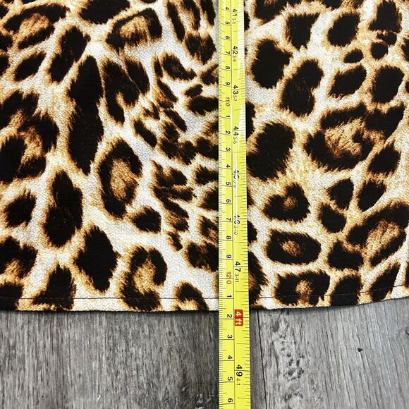 Women’s Kimono Fashion Nova Leopard Print Long Sleeve Silky Jacket Size Medium - Picture 6 of 7